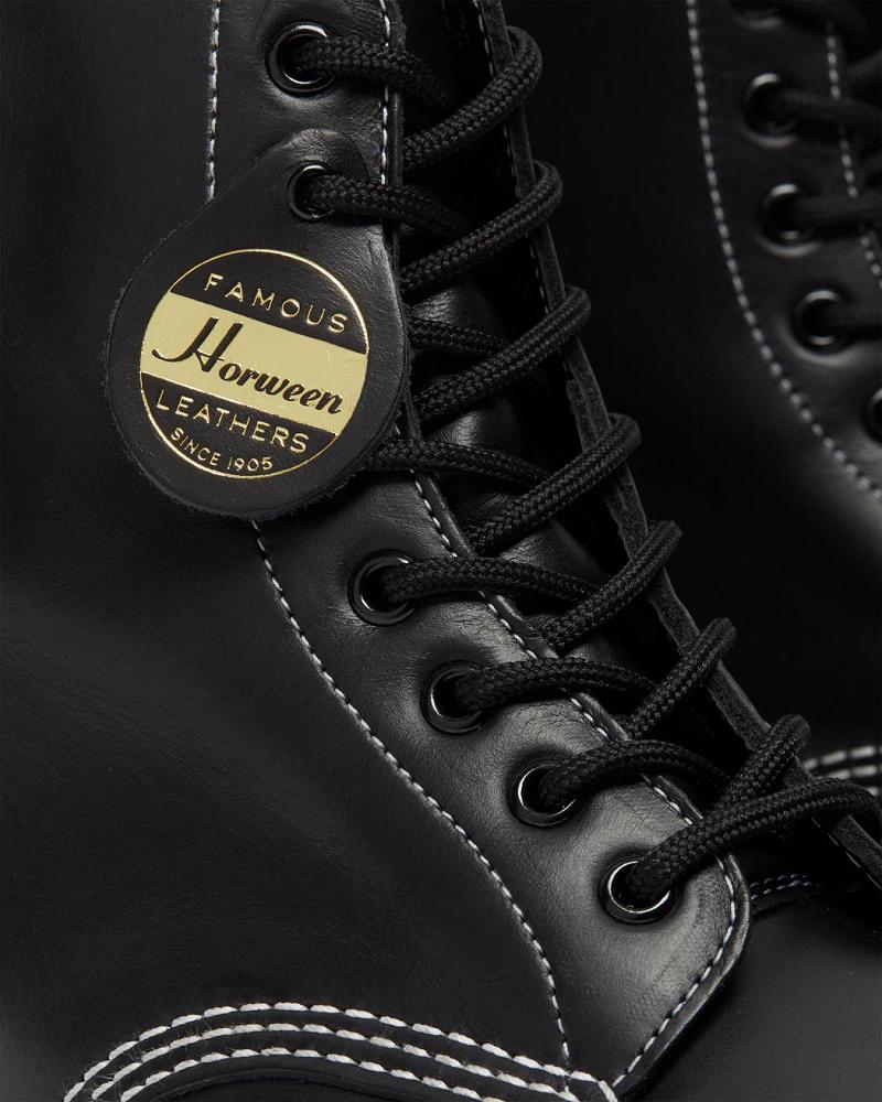 Dr Martens 1460 Pascal Made in England Cavalier Læder Snørestøvler Dame Sort | DK 187ILH